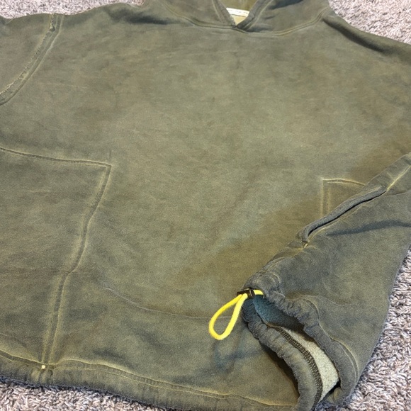 Free People We The Free Olive Short Sleeve Oversized Slouchy Hoodie XS - Picture 6 of 6